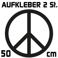 Aufkleber Sticker 2 x PEACE FRIEDEN Symbol 50cm...